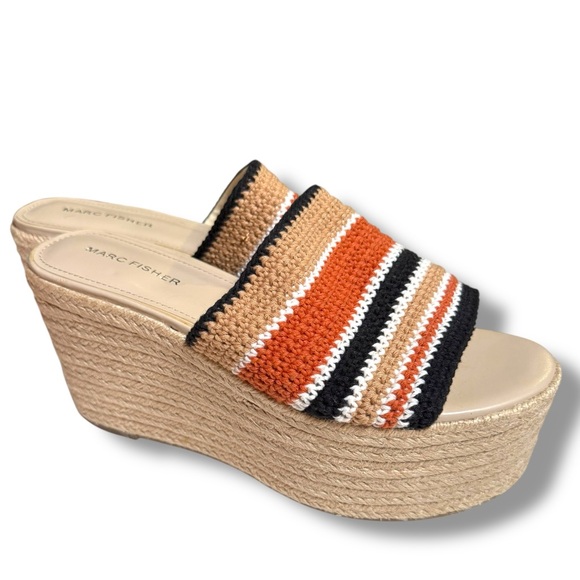 Marc Fisher Shoes - Marc Fisher Lannia Platform Sandal‎ Espadrille Slip-On Size 9 boho resort